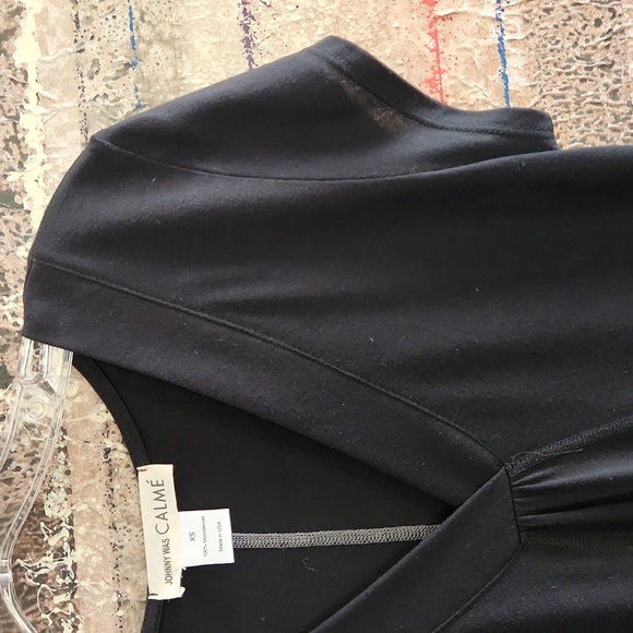 Johnny Was 'CALME' Black V neck Tunic XS - Picture 5 of 8